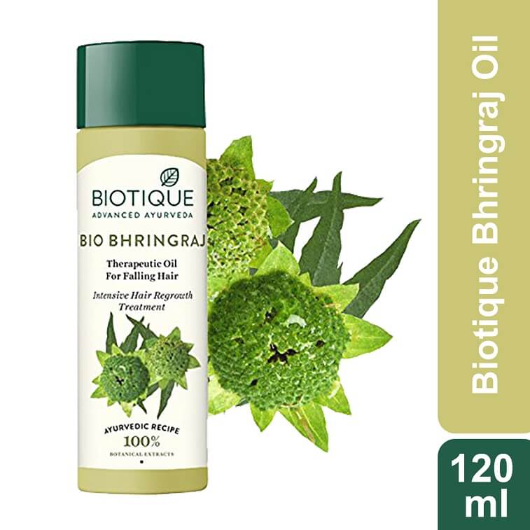 Biotique Bio Bhringraj Therapeutic Hair Oil For Falling Hair Intensive Hair  Regrowth Treatment, 120 ml • Best Online Shopping Website in Ajman | Ajman  Shop