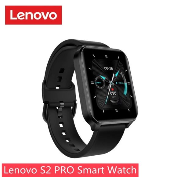 Lenovo S2 Pro Smartwatch with Arabic Support, Black-Ajmanshop