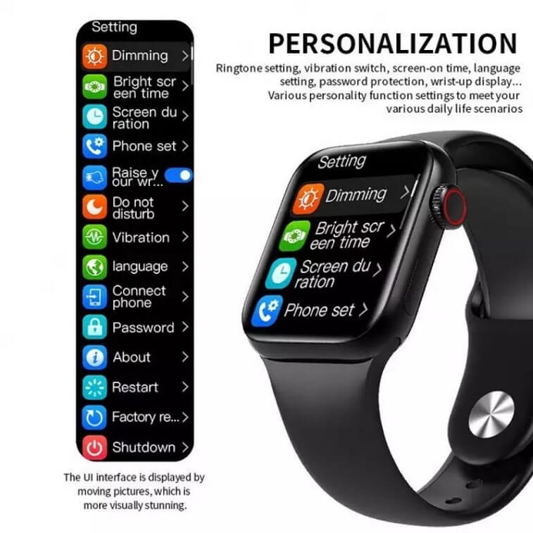 HW12 Series 6 Smart Watch (full screen, 1.57 inch, fitness Sensors, waterproof, Bluetooth Call, smart bracelet for Android and IOS)