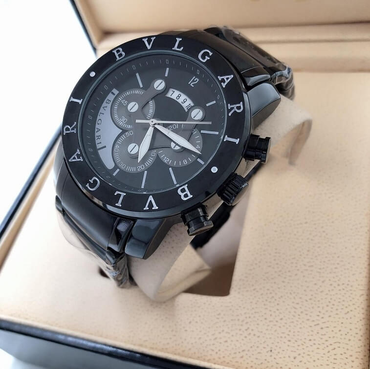 Bvlgari Stylish Watches For Men With Box-Black