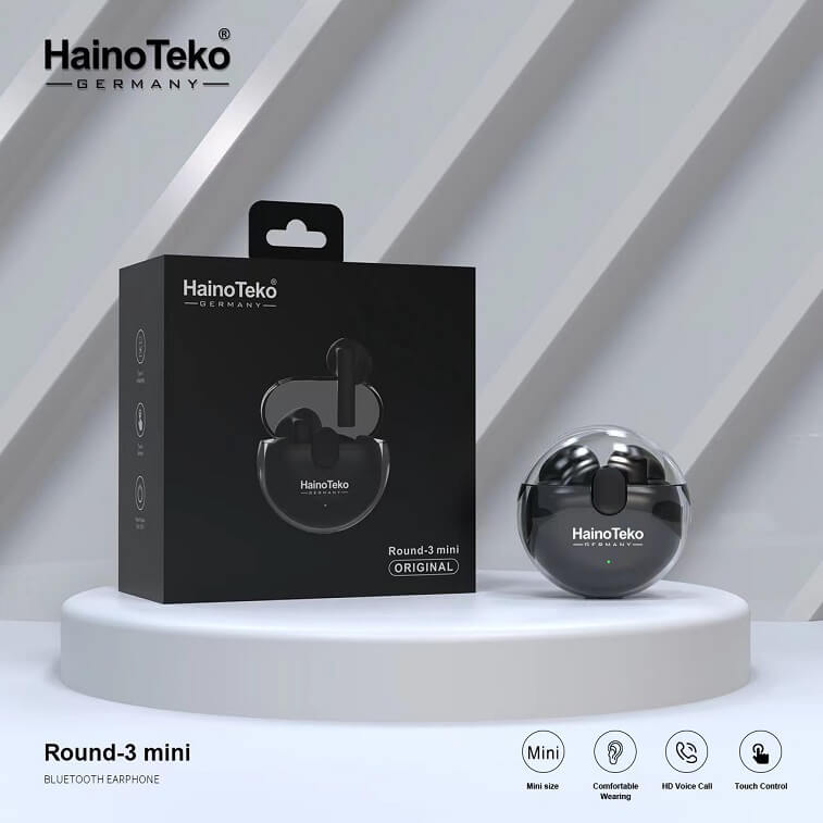 Haino Teko Round 3 Mini Sleep Buds Bluetooth Earphone Original-AjmanShop