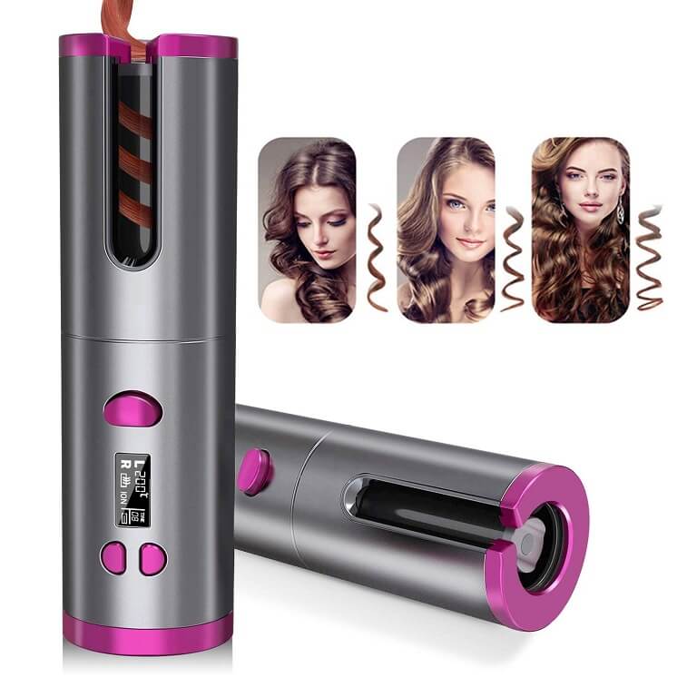Portable Hair Curling Wand Recharger Automatic Iron with LCD Temperature  Display & Timer • Best Online Shopping Website in Ajman | Ajman Shop