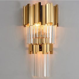 Lighting Crystal Wall Sconce Light Crystal Wall Luxury Creative Warm Hallway Bedroom side Lamp-Ajman Shop