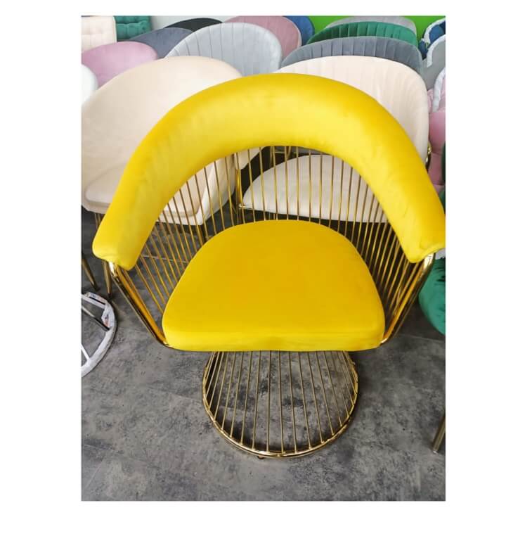 Modern Round Dining Chairs, Kitchen, Living Room, Metal, Cafe, Restaurant Chair-Ajman Shop