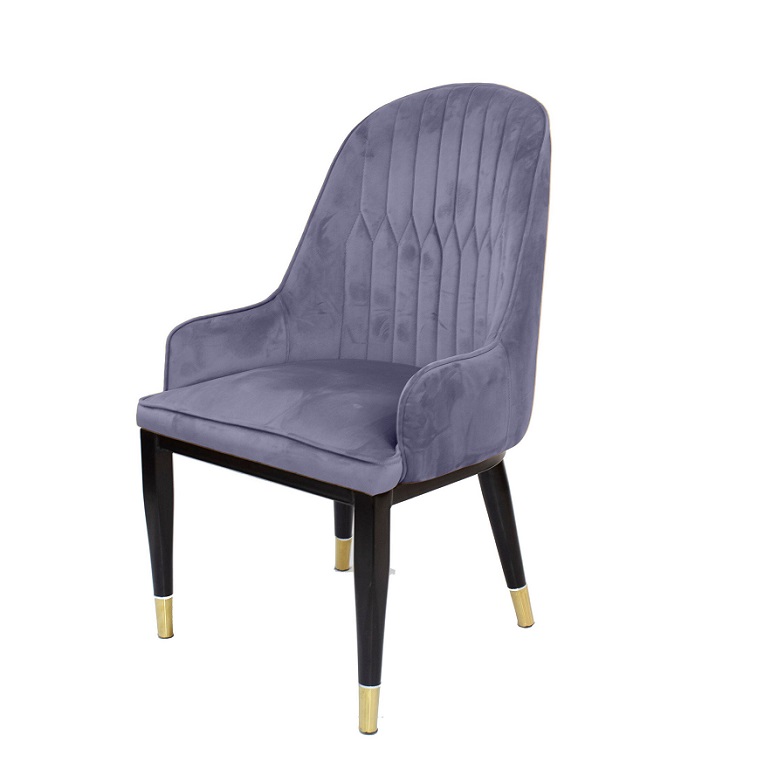 Velvet New Dinning Chair for Home or Restaurant- Lavender-Ajman Shop