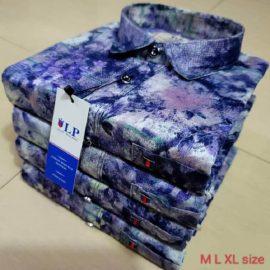 Printed Export Quality Men's Regular Size Full Sleeve New Stylish And Casual Shirt-White/Blue-Ajmanshop