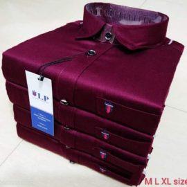 Men's Export Quality Regular Size Full Sleeve New Stylish And Casual Shirt For Gents-Dark Purple-Ajmanshop