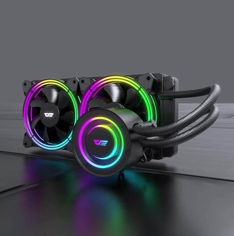 DarkFlash 120mm Water Liquid Cooling AIO Cooler Radiator Fan CPU Cooler for PC-Ajman Shop