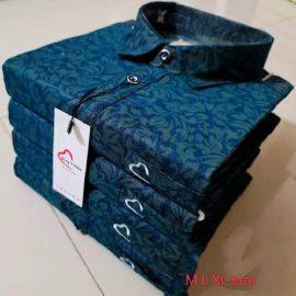 Export Quality Men's Regular Size Full Sleeve New Stylish And Casual Shirt- Navy Blue-Ajmanshop