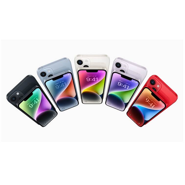 Apple iPhone 14 SmartPhone, 128 GB Mobile Phone- Silver-AjmanShop