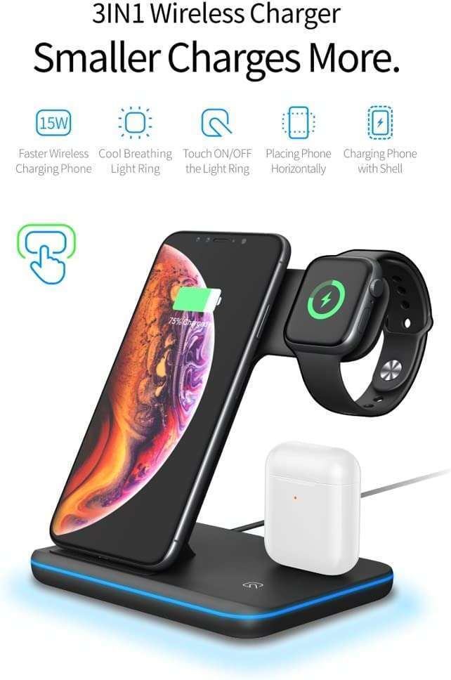 Generic 3 in 1 Wireless Charger-AjmanShop