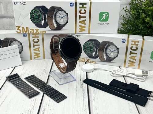 Dt No.1 3 Max Ultra Round Smart Watch With Three Straps-Ajmanshop-UAE-Dubai-Sharjah 