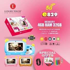 Luxury Touch Kids Tablet E829 7-inch 32GB 4GB Ram 5G LTE-AjmanShop