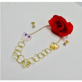 Ring Shape Golden Jewelry Set- AjmanShop
