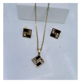 Square Shape Gold Jewelry Set- AjmanShop