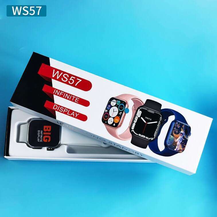 Ws57 Series 7 Infinity Display Smart Watch, Bluetooth Call Heart Rate Monitor Full Touch Watch-Ajmanshop