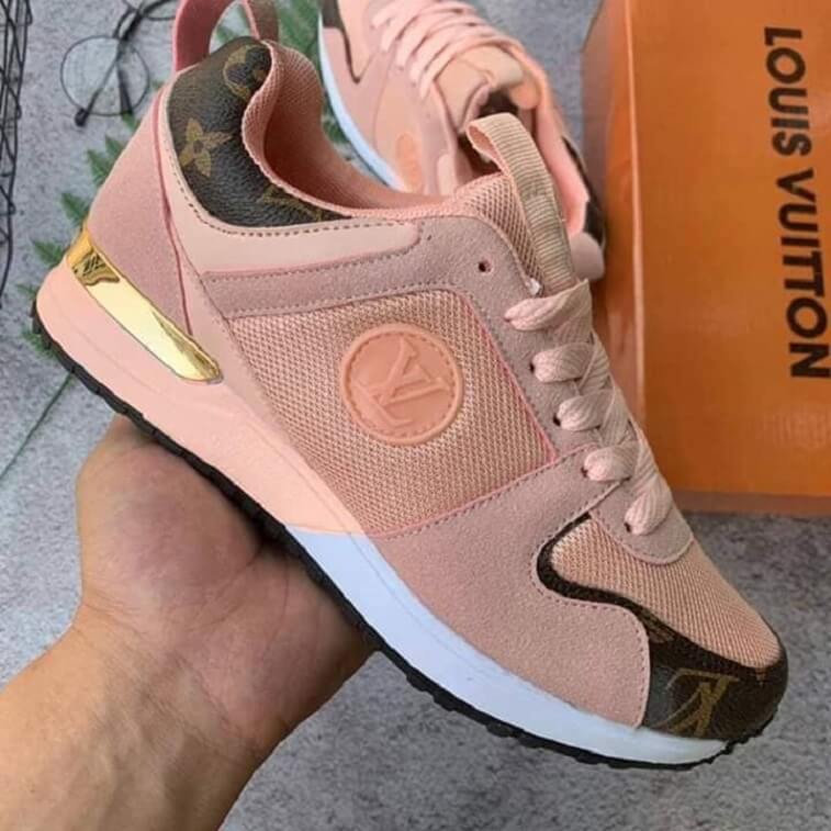 brown and pink lv shoes