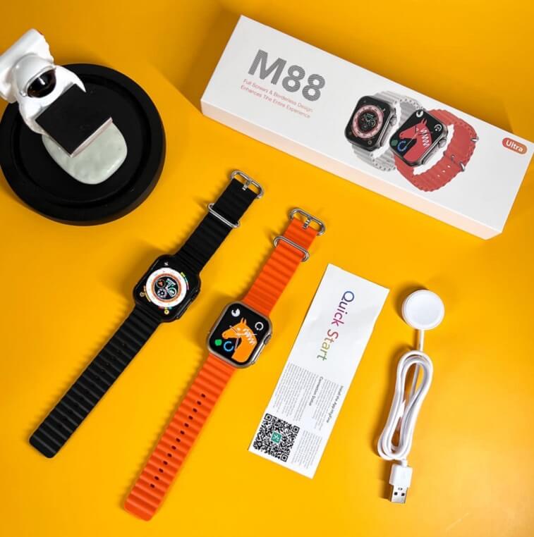 M88 Ultra Smart Watch With Ocean Band Waterproof SmartWatch-Ajmanshop