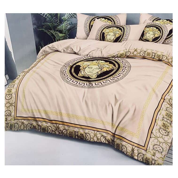 Versace Stylish Bed Sheet Cover Set Nude in AjmanShop