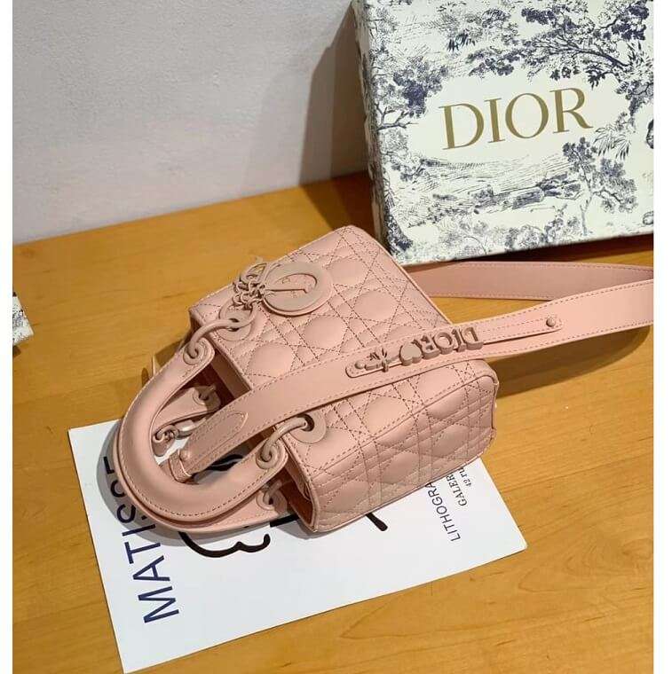Dior Matte Sling Patent leather Medium Lady Dior Bag Beige in AjmanShop