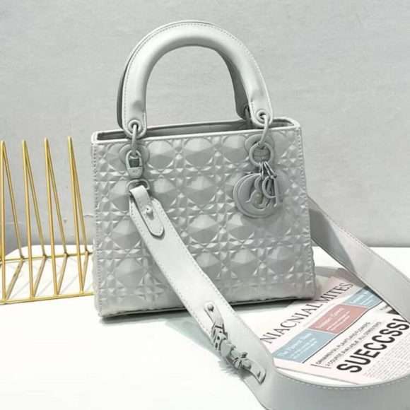 Medium Lady Christian Dior Bag 24cm White in AjmanShop
