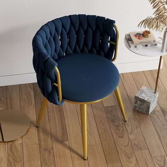 Nordic Blue Barrel Back Dining Chair in AjmanShop