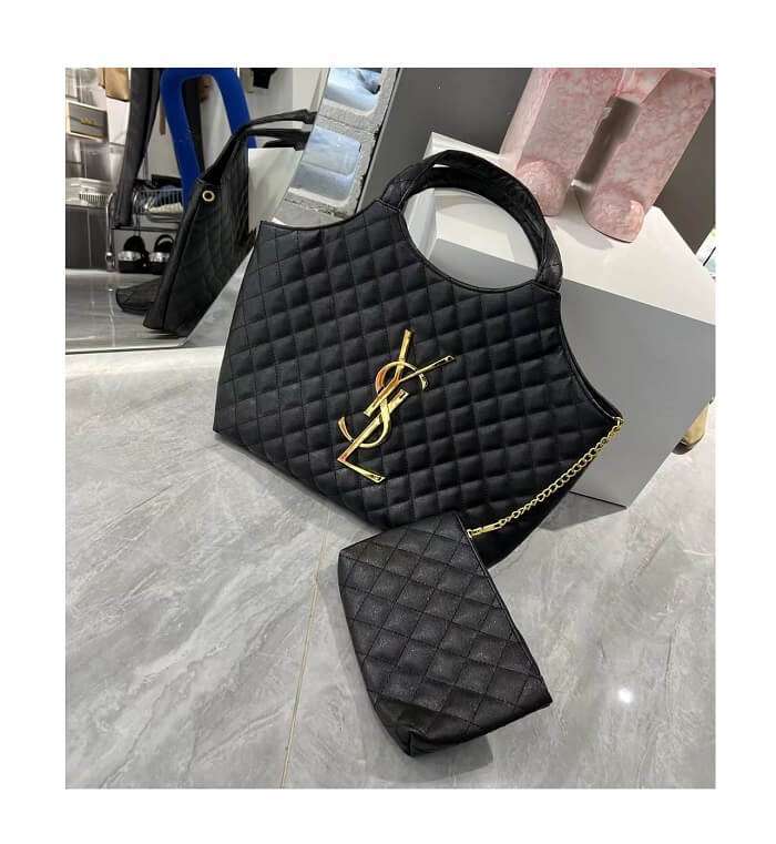 YSL Tote Hand Bag for Women with Dustbag Black in AjmanShop