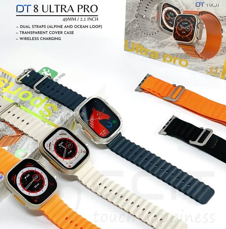 DT8 Ultra Pro SmartWatch, DT No.1 New Full Screen Smart Watch-Ajmanshop