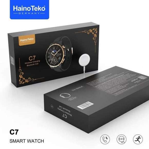 Haino Teko C7 SmartWatch, Best Ladies Round Shape Smart Watch-Ajmanshop