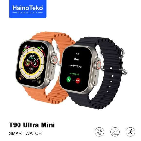 Haino Teko T90 Ultra Mini SmartWatch, With 2 Strap Orginal Smart Watch-Ajmanshop