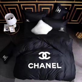 New Premium Chanel Bed Sheet Cover Set King Size Black in AjmanShop