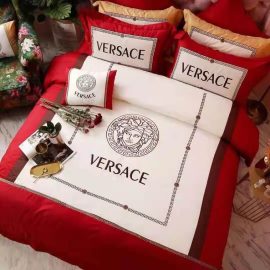New Premium Versace Collection Bed Sheet Cover Set King Size Red in AjmanShop