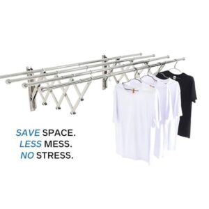 4 Pole Premium Retractable Stainless Steel Wall Mounted Clothes Drying Rack in Ajman Shop Dubai