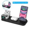 6 in 1 Multi Function Wireless Charger Stand Black White Pink in Ajman Shop Dubai