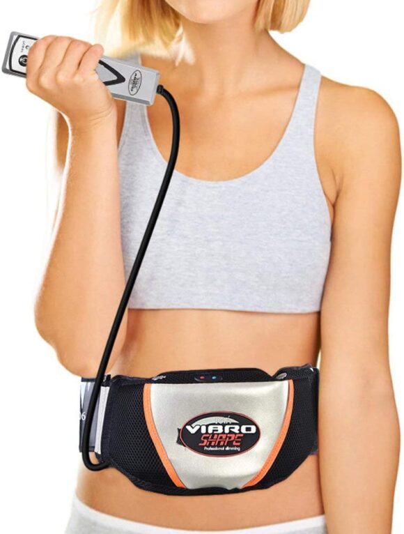 Vibro Shape Slimming Massage Belt Flex Vibro Shape Slender Fat Burning Waist Belt for Weight Loss- AjmanShop
