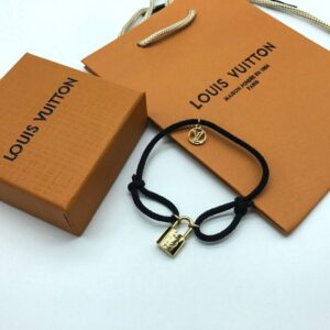Monogram Stylish Louis Vuitton Bracelets For Men And Women Black Gold in Ajman Shop Dubai