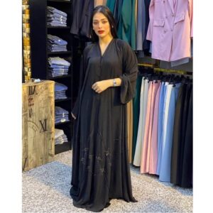 Black Stone Work Abaya in Ajman Shop Dubai