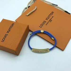 Monogram Stylish Louis Vuitton Bracelets For Men And Women Blue Gold in Ajman Shop Dubai