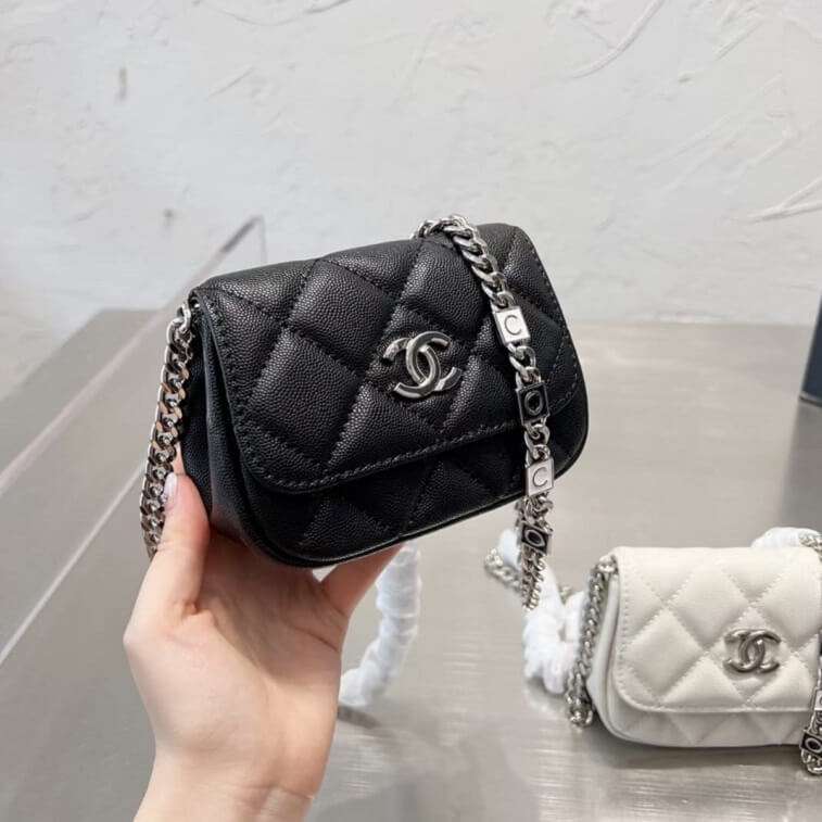 Chanel Mini Clutch with Chain in Black Caviar