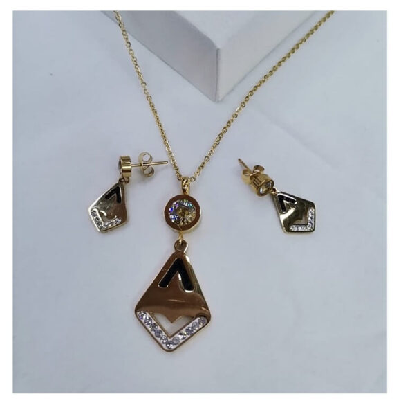 Diamond Shape Gold Jewelry Set AjmanShop