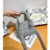 Dior Matte Sling Patent leather Medium Lady Dior Bag Grey- AjmanShop