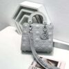 Dior Sling Patent leather Small Lady Dior Bag Light Grey- AjmanShop