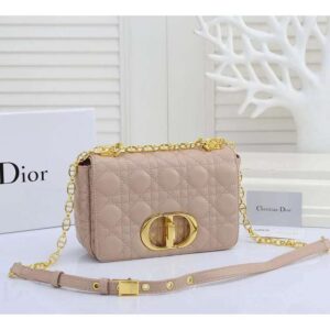 Dior Women Small Dior Caro Bag Nude Pink - AjmanShop