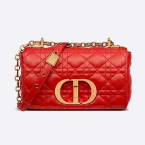 Dior Women Small Dior Caro Bag Red - AjmanShop
