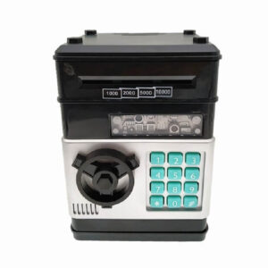 Electronic Piggy Bank ATM Password Money Box Cash Money Saving Box with Automatic Safe Deposit Box Black in Ajman Shop Dubai