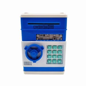 Electronic Piggy Bank ATM Password Money Box Cash Money Saving Box with Automatic Safe Deposit Box Blue in Ajman Shop Dubai