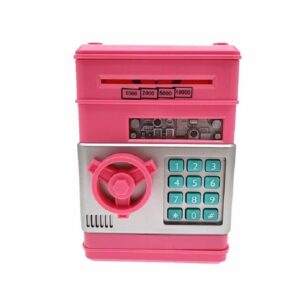 Electronic Piggy Bank ATM Password Money Box Cash Money Saving Box with Automatic Safe Deposit Box Pink in Ajman Shop Dubai