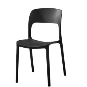 Famous Designers Minimalist Cafe Chairs Resin Plastic Stackable Outdoor Chairs For Restaurants Black in Ajman Shop Dubai