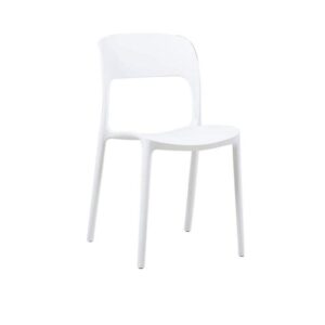 Famous Designers Minimalist Cafe Chairs Resin Plastic Stackable Outdoor Chairs For Restaurants White in Ajman Shop Dubai