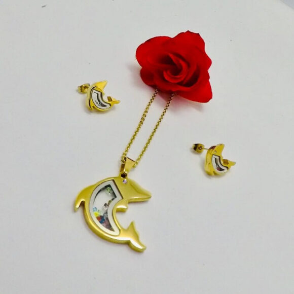 Fish Shape Gold Jewelry Set - AjmanShop